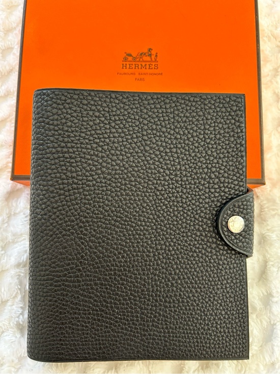 Hermes Other - Authentic Hermes TOGO Leather Black Cover Includes Original Lined Notebook